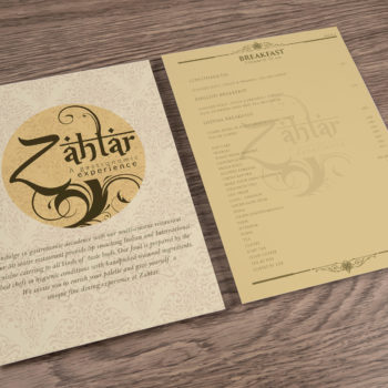 Zathar – Menu